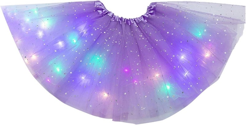 Niturfty Girl Tutu Skirts, 2-8 Years Baby Girls Light Up LED Tutu Skirt Magic Light Princess LED Dancing Skirt Tulle Ballet - Image 1